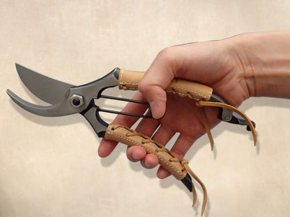 Housse en cuir pour sécateurs – Grip en cuir naturel, noir ou rouge