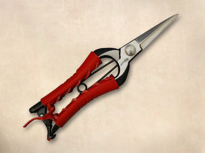 Housse en cuir pour sécateurs – Grip en cuir naturel, noir ou rouge