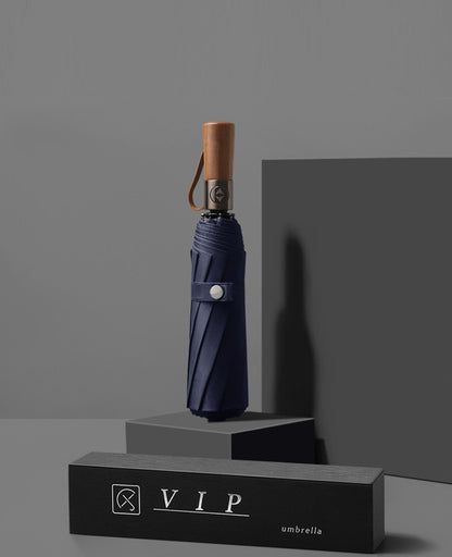 Parapluie Pliable Homme Luxe Anti-UV Kumokasa | Pluie & Soleil - Bleu Marine