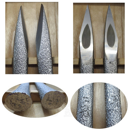 Couteaux Japonais Kiridashi Masayuki Platinum – Set Gauche Droite Acier Shirogami #1