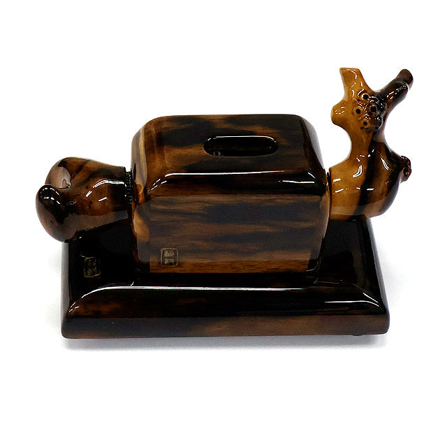 Compteur Japonais Artisanal en Bois de Kaki Noir (Kurogaki) – Matsumura – Modèle sur Socle #2