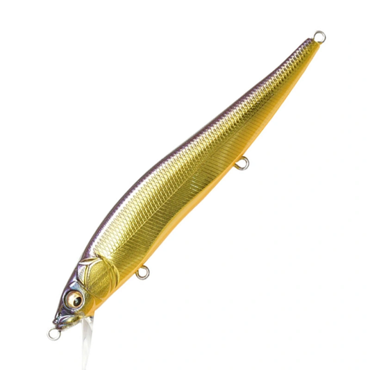 Megabass Vision Oneten 110 – Jerkbait Suspendu Eau Douce 14 g – M Champagne Kinkuro