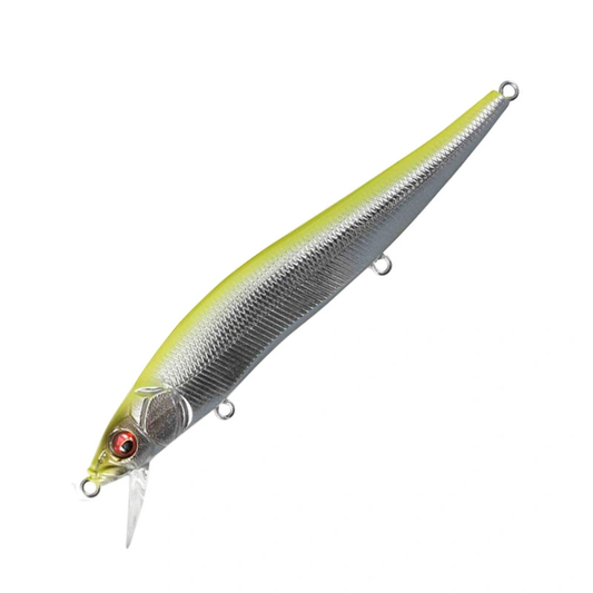 Megabass Vision Oneten 110 – Jerkbait Suspendu Eau Douce 14 g – M Chart Back