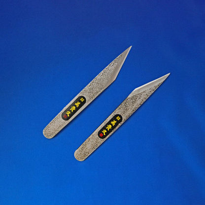 Couteau japonais de greffage Mikikuni – Forme droite classique – Finition tsuchime – Droitier / Gaucher – 24 mm