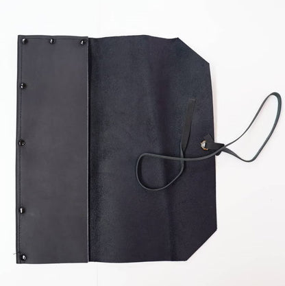 Étui en cuir pour scies japonaises – Noir (5 scies)