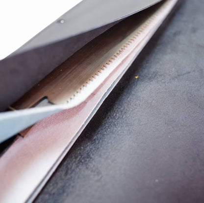 Étui en cuir pour scies japonaises – Noir (5 scies)