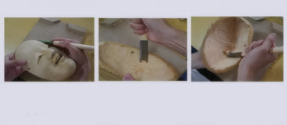 Ciseau japonais pour masque Noh – Acier HSS – Long reach – Sculpture profonde & intérieure