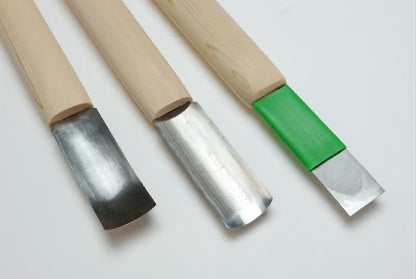 Ciseau japonais pour masque Noh – Acier HSS – Long reach – Sculpture profonde & intérieure