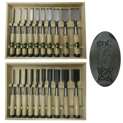 Set de Ciseaux à Bois Japonais Ouchi Toshiharu – Oire Nomi 10 Pièces Shirogami #2