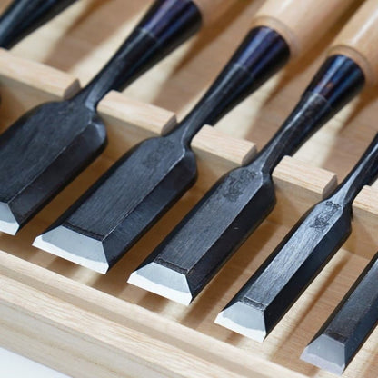 Jeu de ciseaux japonais d’ébénisterie 10 pièces – Acier White Steel #2
