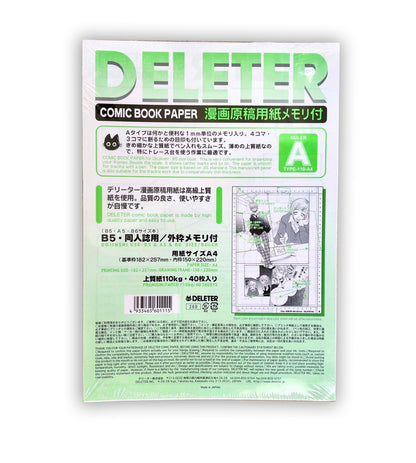 Papel Manga Japonés A4 – Deleter 110 kg (40 hojas)