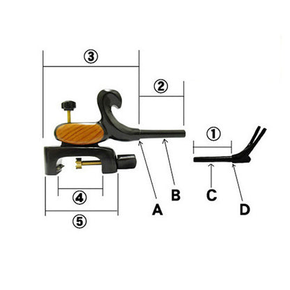 Porte-canne japonais ambidextre en bois précieux – Modèle “canon” A-01 – plusieurs tailles