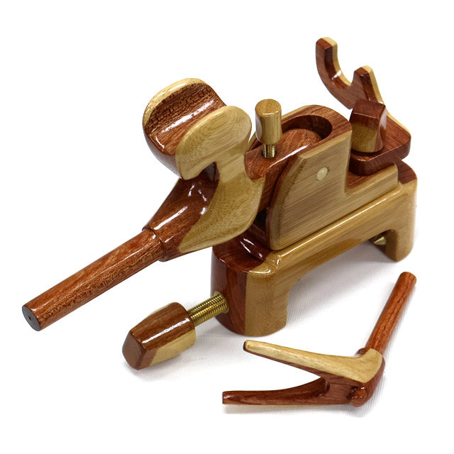 Japanese-style walking stick holder in karin wood with bamboo coating – various sizes