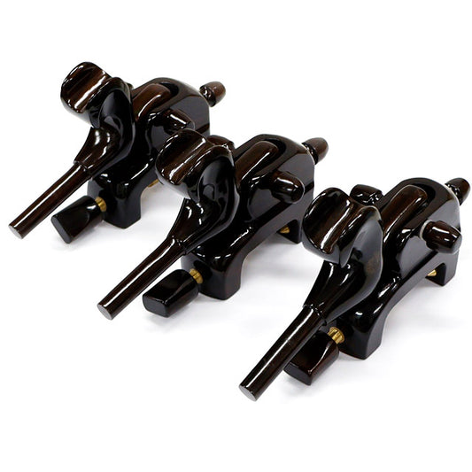 Porte-canne japonais en bois de kokutan (ébène) – Modèle canon “chameau” A-02 – plusieurs tailles