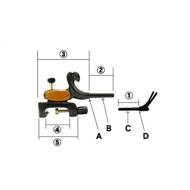 Japanese walking stick holder in kokutan (ebony) wood – “camel” cannon model A-02 – various sizes