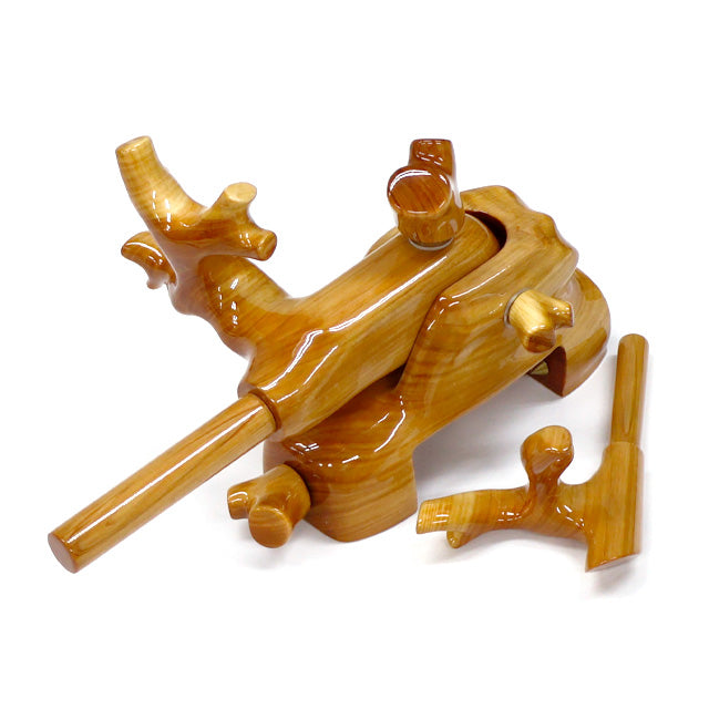 Porte-canne japonais artisanal en bois de Hiba – modèle canon, taille moyenne – Shoyo – pièce unique (#2)