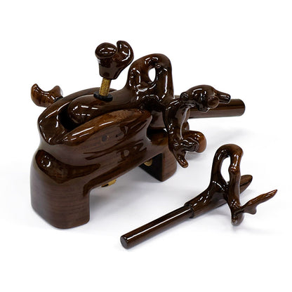 Taihō Manriki handcrafted Japanese walking stick holder – Jindai Keyaki antique wood – Matsumura – Made in Japan