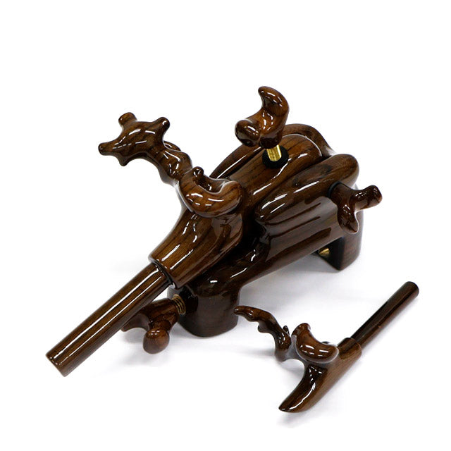 Taihō Manriki handcrafted Japanese walking stick holder – Jindai Keyaki antique wood – Matsumura – Made in Japan