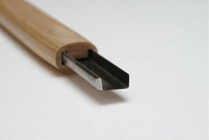 Ciseau japonais bords relevés – Acier HSS – 3 mm / 12 mm – Finition douce