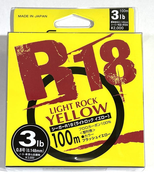 Seaguar R18 Light Rock Hilo de Fluorocarbono 100m – Amarillo