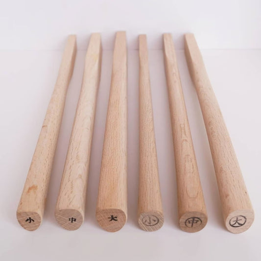 Manche de marteau japonais Genno en chêne blanc (Shirakashi) – Droit ou courbé