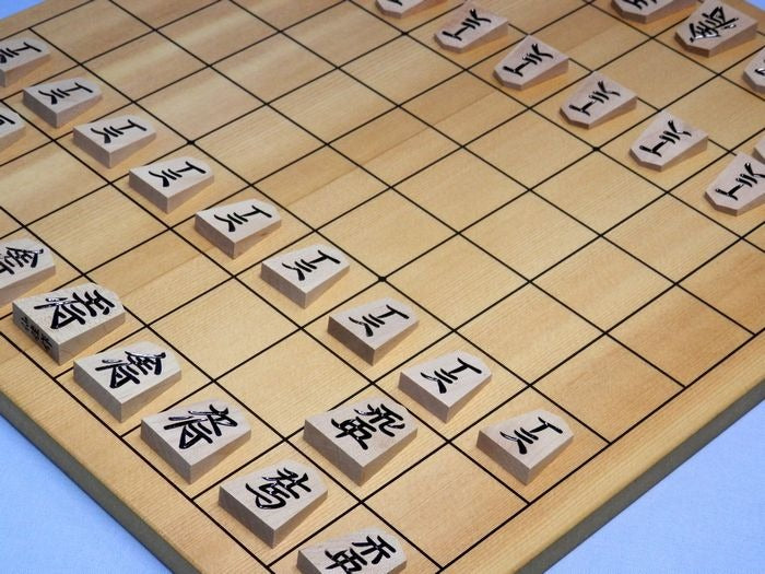 Folding Shogi set without hinges – Sturdy MDF board + engraved pieces on both sides