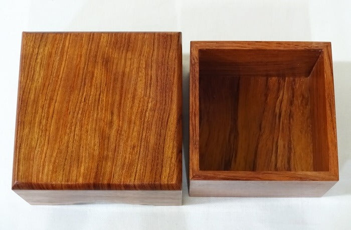Boîte à pièces de shogi en bois Bubinga – Fabrication artisanale