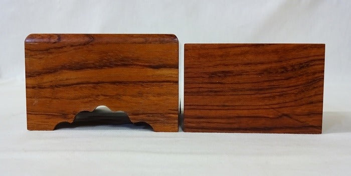 Boîte à pièces de shogi en bois Bubinga – Fabrication artisanale