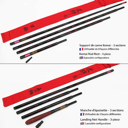 Shouen Sugimoto – Support de Canne Carbone et Équipement Herabuna Haut de Gamme