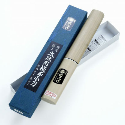 Couteau artisanal japonais avec étui bois – 90mm / 120mm – Made in Japan
