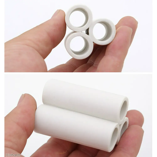 Japanese Shrimp Shelter “Tōkan” – Terracotta Tube – Diatomite – Black, White, Brown (3 Tubes)