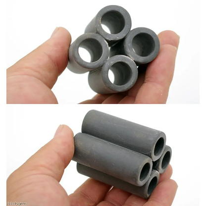 Abri Japonais pour Crevettes “Tōkan” – Tubes en Terre Cuite & Diatomite – 4 Tubes – Coloris noir, blanc, brun