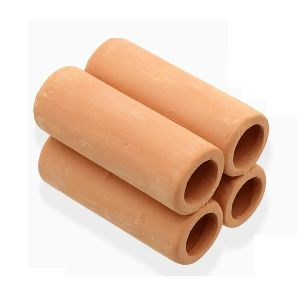 Abri Japonais pour Crevettes “Tōkan” – Tubes en Terre Cuite & Diatomite – 4 Tubes – Coloris noir, blanc, brun