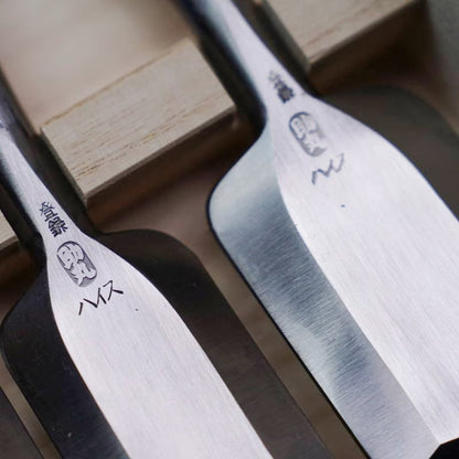 Jeu de ciseaux japonais d’ébénisterie 10 pièces – Acier HSS (High Speed Steel)