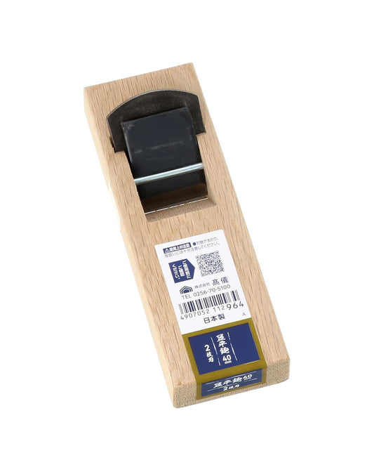 Mini Rabot Japonais TAKAGI 40 mm – Mamehira Kanna double lame pour précision bois (Made in Japan)