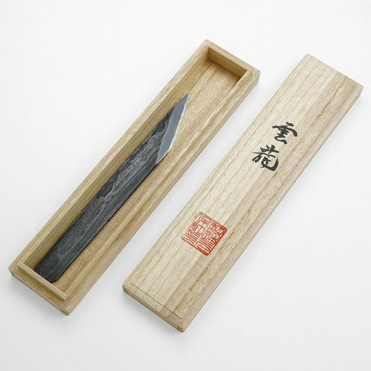 Kiridashi japonais 21mm Aogami #1 forgé – Couteau de précision Unryu finition bois