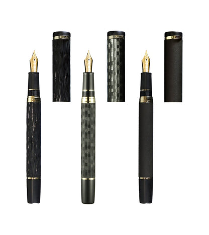 Stylo-plume Sailor en ébonite gravée – Plume or 21 carats