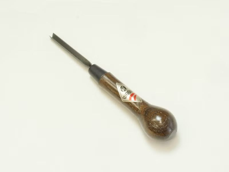 Ciseau à Bois Japonais HSS WOODYCHISEL – Gouge en V 60° Sculpture (6 mm)