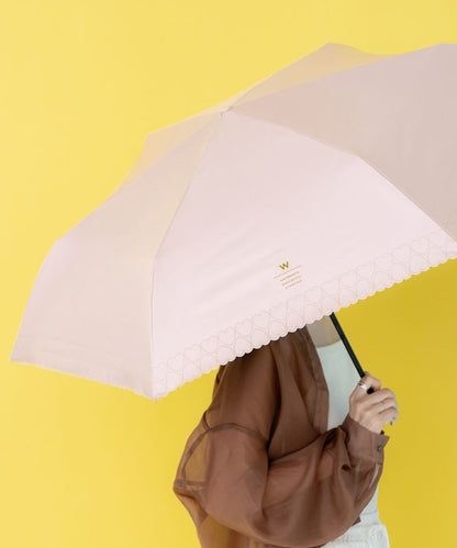 Parasol pliant cœur & étoiles Wpc. – Ombrelle large UV 100 % – Édition limitée