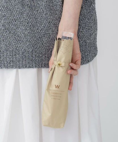 Parasol pliant cœur & étoiles Wpc. – Ombrelle large UV 100 % – Édition limitée