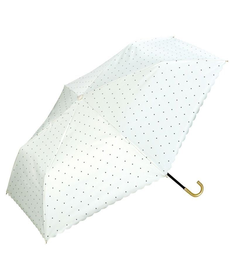 WPC beaded folding parasol. – Elegant parasol with beaded trim – 100% UV protection