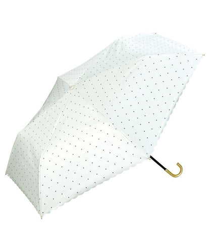 WPC beaded folding parasol. – Elegant parasol with beaded trim – 100% UV protection