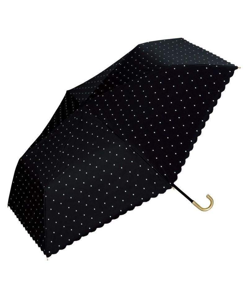 WPC beaded folding parasol. – Elegant parasol with beaded trim – 100% UV protection