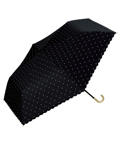 WPC beaded folding parasol. – Elegant parasol with beaded trim – 100% UV protection