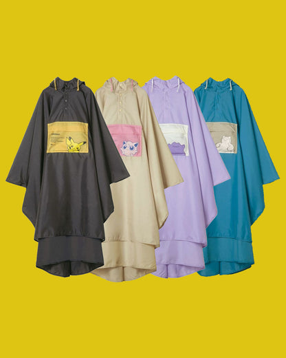Two-tone Pokemon rain poncho by WPC. – Waterproof, unisex, for cycling and walking