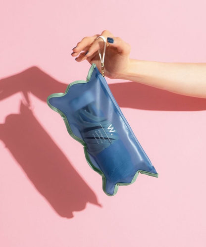 Ombrelle pliable à bord ondulé – Parasol Wpc. Wave Piping – Pliant, protection UV 100 %, pluie & soleil