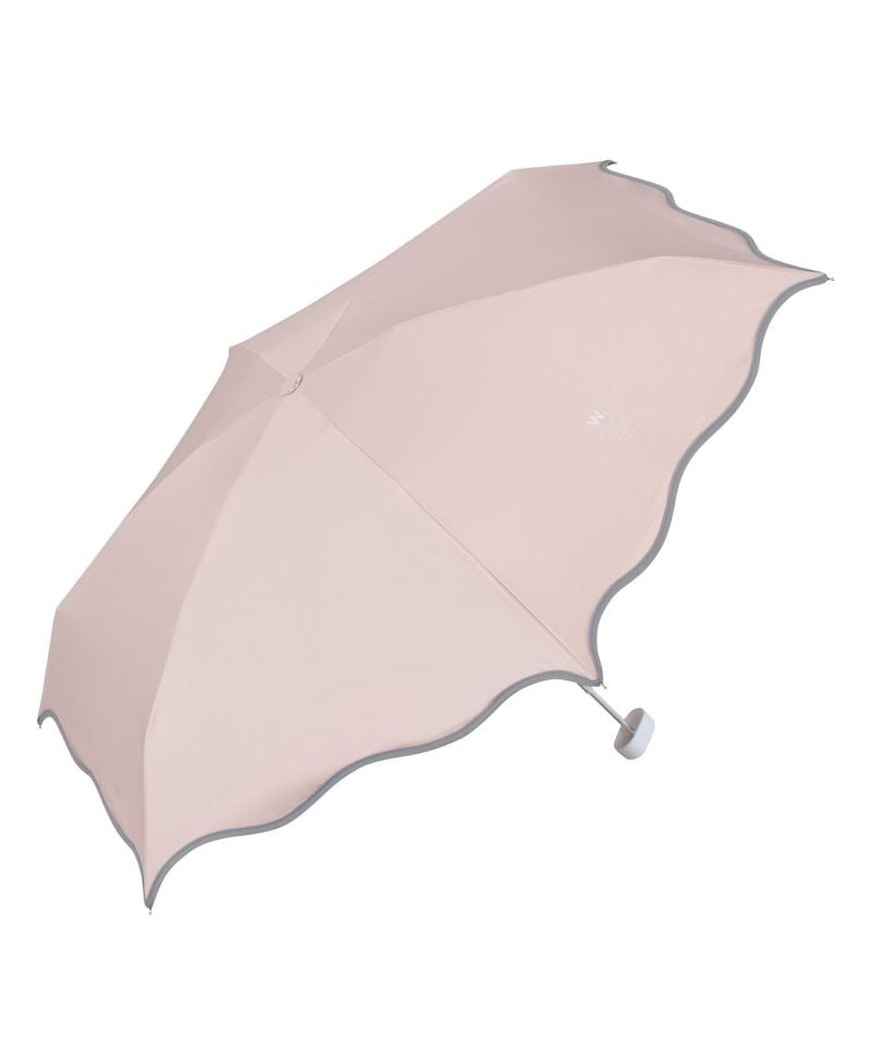 Ombrelle pliable à bord ondulé – Parasol Wpc. Wave Piping – Pliant, protection UV 100 %, pluie & soleil