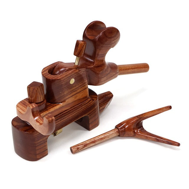 Kit Support de Canne Carbone Yushi 1,5 Sections + Étau Karine Taihou