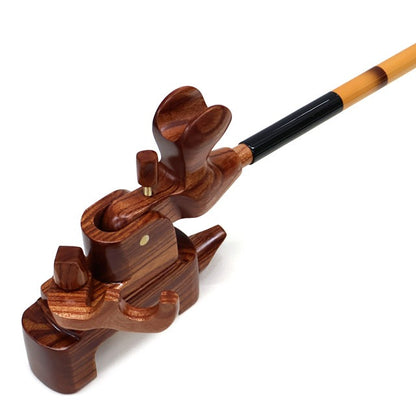 Kit Support de Canne Carbone Yushi 1,5 Sections + Étau Karine Taihou