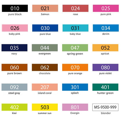 Rotuladores de caligrafía Kuretake ZIG Memory System II 24 colores + Blender – Doble punta 2.0 y 3.5 mm